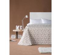 Estoralis Onix | Colcha Verano de Diseño Moderno | Tejido Jaquard Alta Resistencia | Beige | para Cama 150 cm. (250 x 270 cm. AnchoxAlto) | Cubre Cama para Todas Las Estaciones