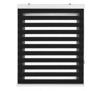 Estoralis Sansa | Estor Enrollable Noche y Día Diseño Moderno | Doble Tejido | Color Negro | 125 x 255 cm (Ancho/Alto) Tamaño Tela 122 x 250 cm | Estores para Ventanas y Puertas
