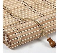 Estores de bambú Persiana enrollable de bambú de estilo retro Rollo bambú Ventanas natural Bamboo Blind para Ventana protector solar para ventanas y puertas Sombrilla,Personalizable (110 x 240 cm)