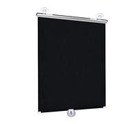 Estores enrollables retráctiles UV para interiores opacos, aislamiento térmico, múltiples anchos (30-72 cm), persianas para ventana de hogar y oficina, color negro, 55 x 125 cm / 21.6x49 in