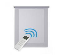 Estores enrollables screen estor motorizado automático con mando tejido técnico aislante térmico gris 160 x 250cm