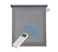 Estores Enrollables Screen Motorizados Pro 5% Traslúcido Premium Aislante Térmico Motor Batería y Mando Tubo 38 mm Alta Gama para Ventanas y Puertas STORESDECO Gris Oscuro 240x180 cm