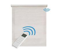 Estores Enrollables Screen Motorizados Pro 5% Traslúcido Premium Aislante Térmico Motor Batería y Mando Tubo 38 mm Alta Gama para Ventanas y Puertas STORESDECO Gris-Beige 220x180 cm