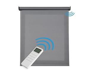 Estores Enrollables Screen Motorizados Pro 5% Traslúcido Premium Aislante Térmico Motor Batería y Mando Tubo 38 mm Alta Gama para Ventanas y Puertas STORESDECO Gris Oscuro 240x180 cm