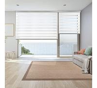 Estores Noche y Día Premium Alta Gama Fácil instalación 160x250 cm Blanco | Estor con galería cuadrada y cadeneta en aluminio de Máxima Calidad para ventanas. El ancho de la tela mide 158 cm StoresDeco