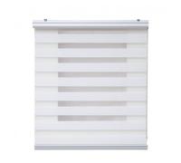 Estores noche y día premium, estor enrollable con acabados de aluminio premium blanco, 60 x 250 cm