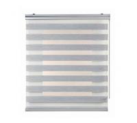 Estores noche y día premium, estor enrollable con acabados de aluminio premium gris, 200 x 250 cm