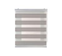 Estores noche y día premium, estor enrollable con acabados de aluminio premium gris piedra, 180 x 250 cm