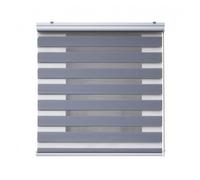 Estores noche y día premium, estor enrollable con acabados de aluminio premium plata, 180 x 250 cm