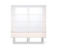Estores Plegables con Varillas con cordón Estor Plegable Textil translucido para Interior en Ventanas y Puertas Cortinas con cordón Persianas Romanas STORESDECO Blanco Roto 105 x 250 cm