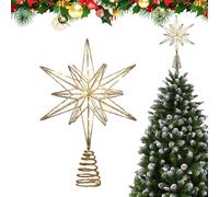 Estrella De Navidad Iluminada para Cima del Árbol,para La Copa del Árbol Festivo,Estrella De Navidad con Brillo Iluminado | para Año Nuevo Oficina Bar Tienda Dormitorio Salón