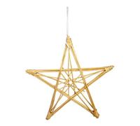 Estrella decoración de mimbre dorada 85x85x5