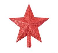 Estrella Dorada para Árbol 25cm Adorno Navideño Estrella Dorada(Red) | Estrella dorada 25cm, acabado , plástico ligero, para fácil instalación, para decoración festiva