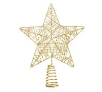 Estrella Dorado en la Copa del árbol - Accesorio de la Copa del árbol de Navidad para el Abeto, la Copa del Abeto del árbol de Navidad