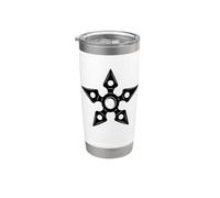 Estrella Ninja Shuriken Vaso térmico de acero inoxidable de doble pared