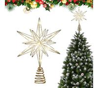 Estrella para Árbol De Navidad | Decoración para La Cima del Árbol,De Estrella Brillante Navideño para La Cima,para Año Nuevo En Interiores Hogar Bar Tienda Dormitorio Sala De Estar