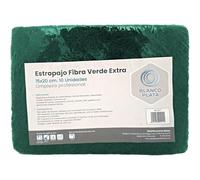 Estropajo Fibra Verde Extra Blancoplata 15x20cm 10 Unidades| Máximo Poder de abrasión | Resistente y Duradero| Vajillas, cubiertos, cazerolas, etc.. Puede con la grasa mas pegada