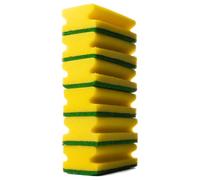 Estropajo Salvauñas Fibra Verde 7x14cm 6 Unidades| Máxima abrasión | Gran Poder de Limpieza