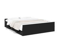 Estructura Cama Con Cajones Madera Ingeniería Negra 150x200 Cm Vidaxl
