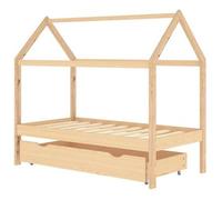 Estructura Cama Infantil Con Cajón Madera Pino Maciza 80x160 Cm Vidaxl