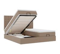 Estructura Cama Otomana Colchones Capuchino Cuero Sintético Vidaxl