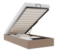 Estructura Cama Otomana Sin Colchón Cuero Sintético Cappucino Vidaxl