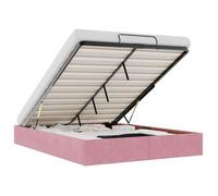 Estructura Cama Otomana Sin Colchón Terciopelo Rosa 140x190 Cm Vidaxl