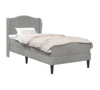 Estructura De Cama 2 Uds. Gris Claro 90 X 190 Cm Terciopelo Vidaxl