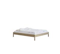 Estructura de Cama Alken sin Cabecero 160x200 Madera de Roble Tratada con Jabón