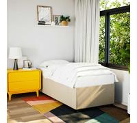 Estructura de cama - Cama - Estructura de cama - Base de cama - Mueble para dormir - Color crema - 80 x 200 cm - Poliéster transpirable