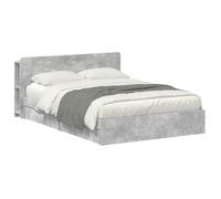 Estructura De Cama Con Almacenamiento Con Cajón Gris Hormigón Vidaxl