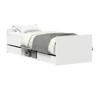 Estructura De Cama Con Cabecero Piecero Blanca 75x190 Cm Vidaxl