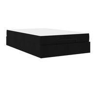 Estructura De Cama Con Colchón 2 Pcs Negro Tela Vidaxl