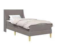 Estructura De Cama Con Colchón 80x 200 Cm Funda Extraíble Taupé Vidaxl