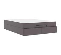 Estructura De Cama Con Colchón Otro 2 Pcs Gris Pvc Vidaxl