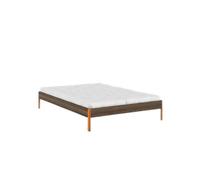 Estructura de Cama Core 140x200 Marrón Algarrobo/ Naranja Solar