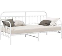 Estructura de cama diurna blanca vidaXL, 107 x 203 cm, acero con revestimiento de polvo