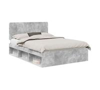 Estructura de cama doble matrimonial - concreto 140 x 190 cm madera de pino macizo
