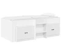 Estructura de Cama en Altura con Armario 3 uds. Blanco