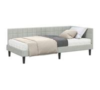 Estructura De Cama Esquina Con Colchón Manual 2 Pcs Gris Claro Vidaxl