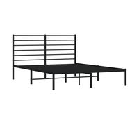 vidaXL Estructura de cama con cabecero metal negro 140x190 cm