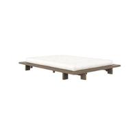 Estructura de Cama Japan 140x200 Marrón Algarrobo