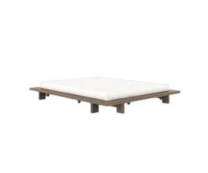Estructura de Cama Japan 160x200 Marrón Algarrobo