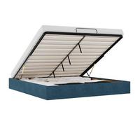 Estructura De Cama Otomana Sin Colchón Azul Oscuro 160x200 Cm Vidaxl