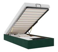 Estructura De Cama Otomana Sin Colchón Terciopelo Verde Oscuro Vidaxl