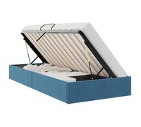 Estructura De Cama Ottoman Azul Oscuro 90 X 190 Cm Terciopelo Vidaxl