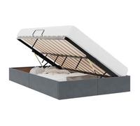 Estructura De Cama Ottoman Gris Oscuro 120 X 200 Cm Terciopelo Vidaxl