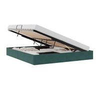 Estructura De Cama Ottoman Verde Oscuro 180 X 200 Cm Terciopelo Vidaxl
