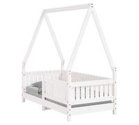 vidaXL Estructura de cama para niños madera de pino 70x140 cm Blanco