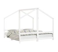 Estructura De Cama Para Niños Madera Pino Blanco 2x(90x190) Cm Vidaxl